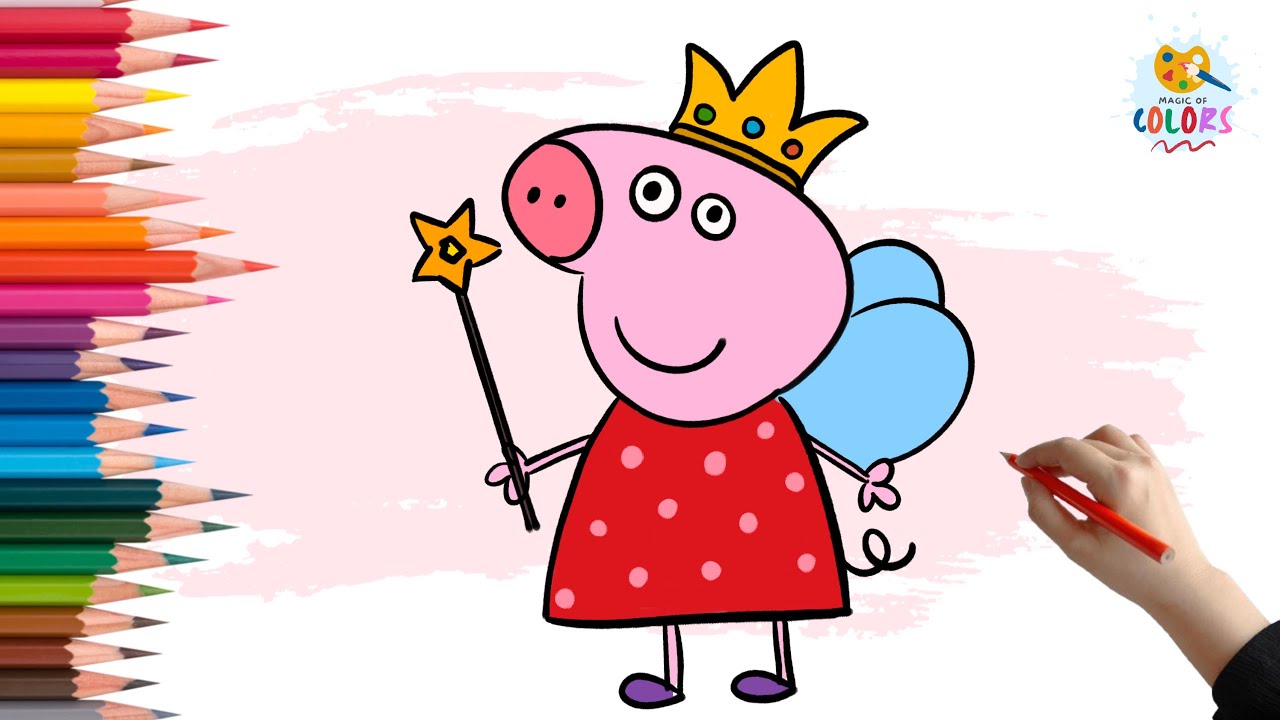 Let's draw a cute pepper pig