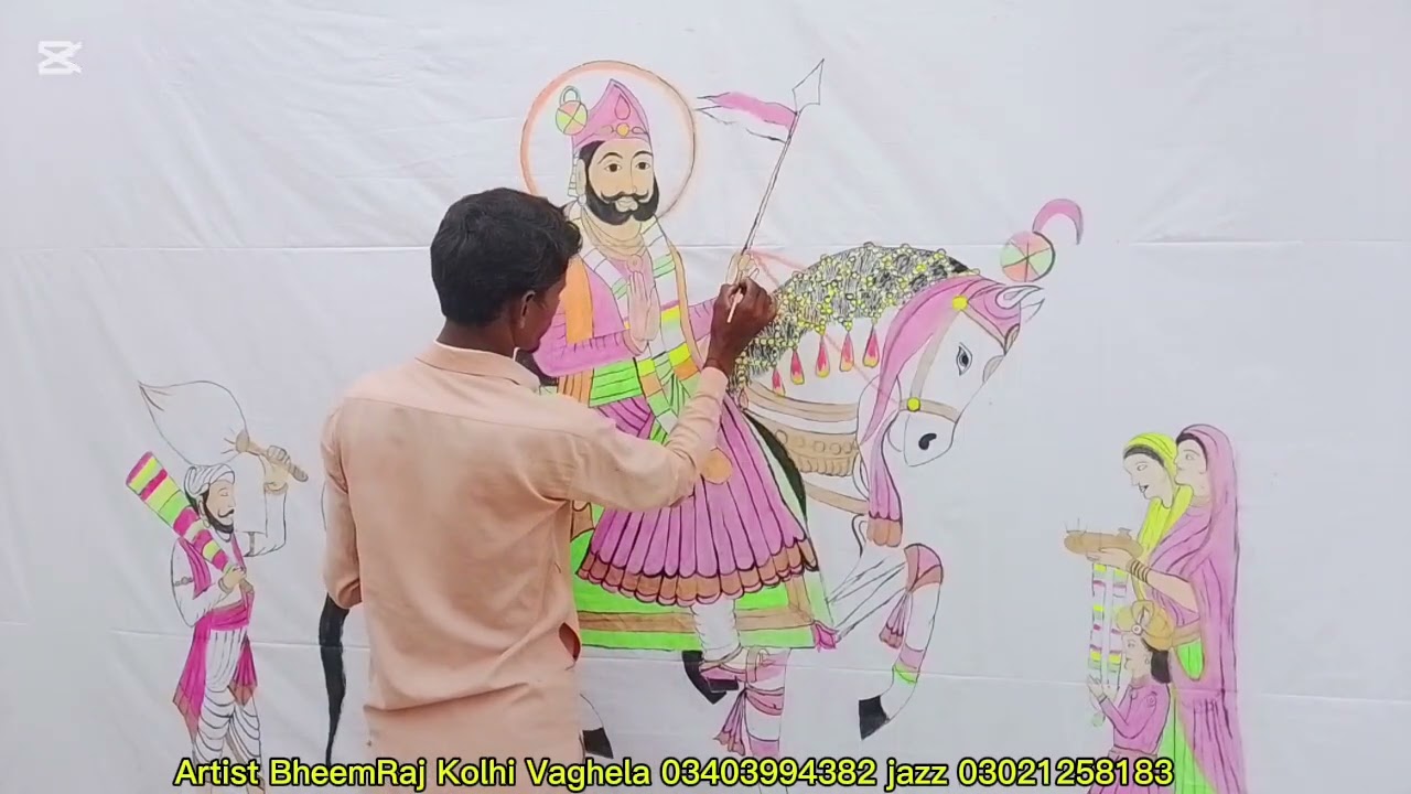 The Divine Art of Baba RamDevpeer Portrait Painting