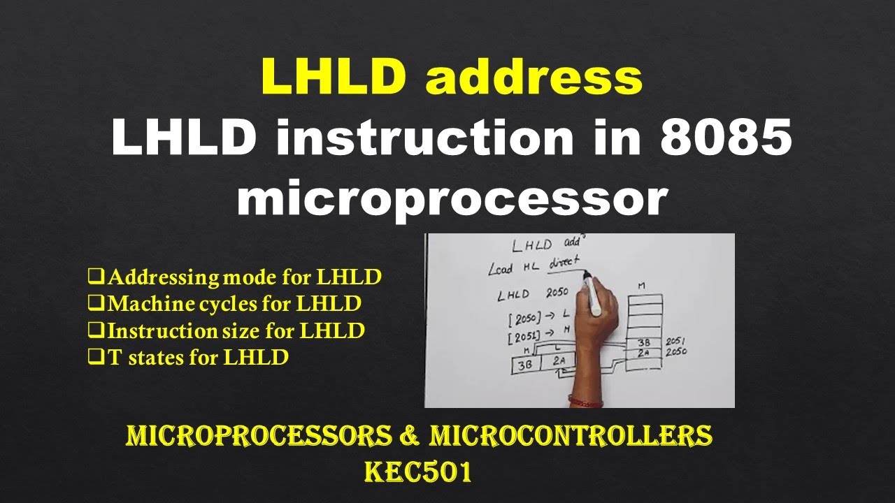 8085 instructions | LHLD in 8085 microprocessor