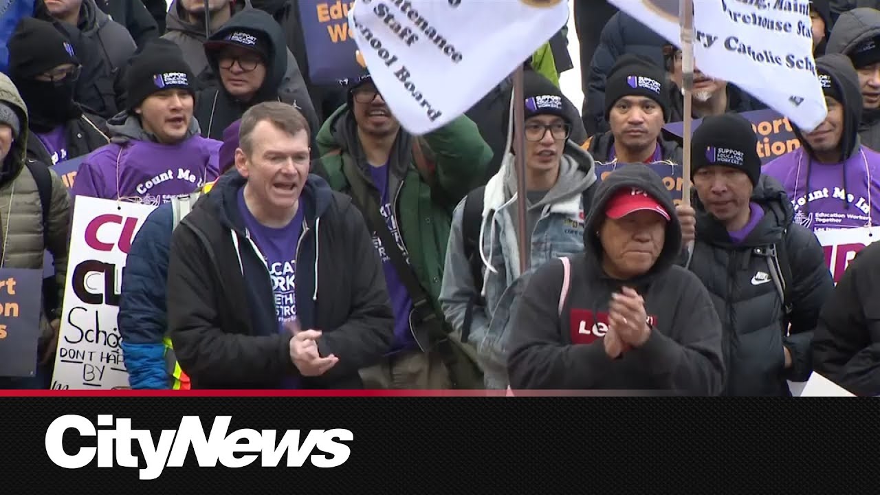 ‘Enough’s enough’: Calgary school support workers on strike