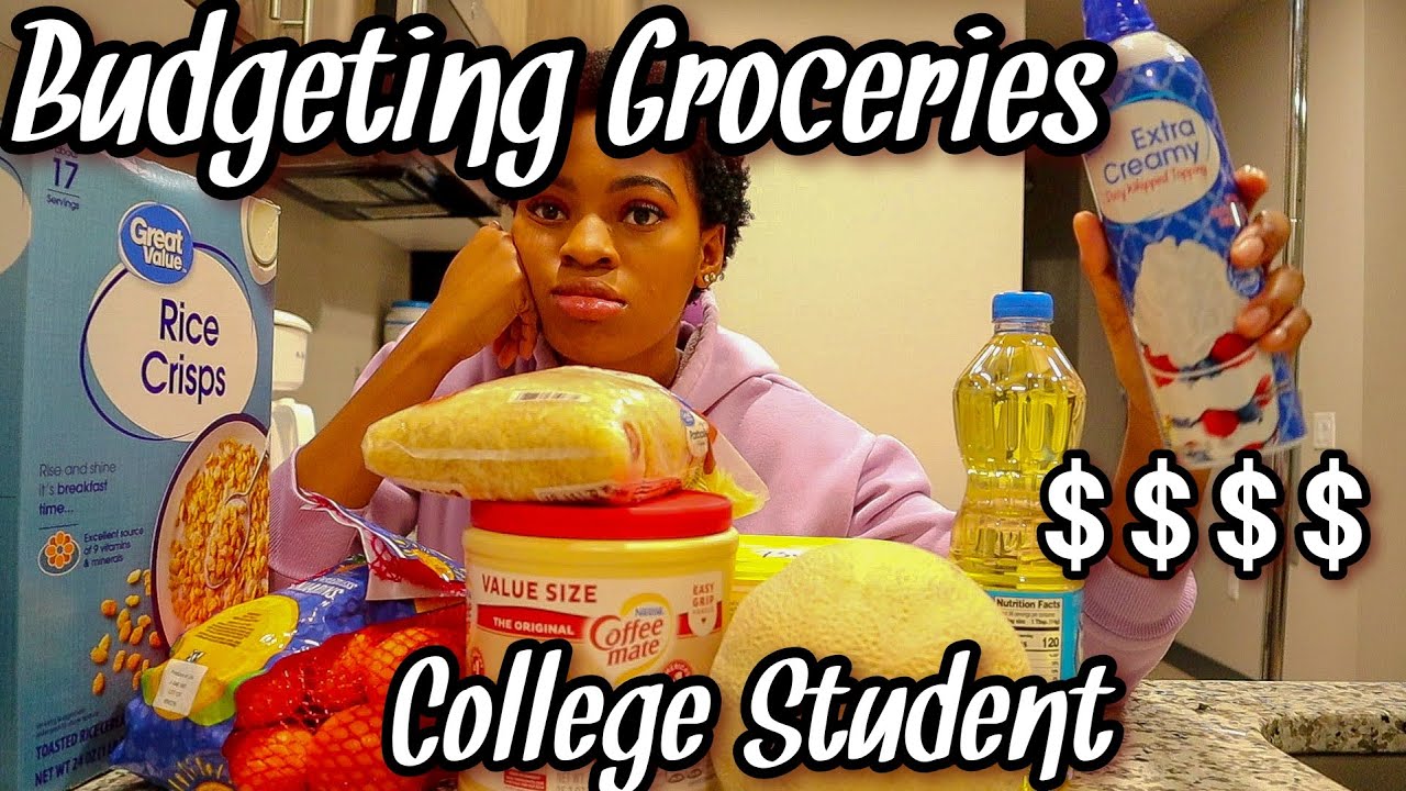 How to BUDGET your grocery as a College Student *been broke* *how much i spend a month $$$*