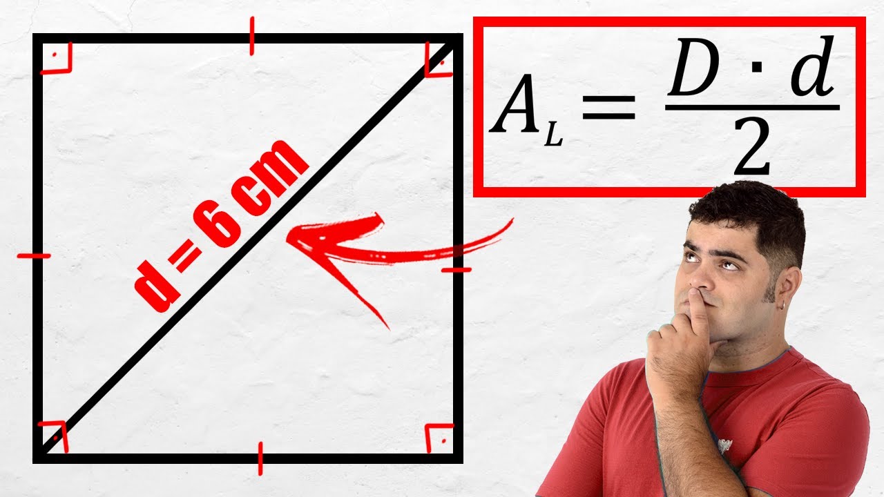 🔥 Questão de Concurso com ÁREA DO QUADRADO PELA DIAGONAL | Todo Quadrado é um Losango, Procopio?