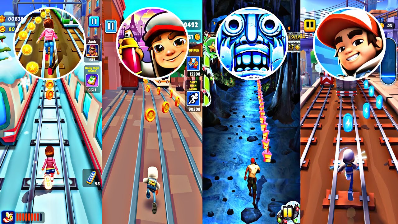Subway Princess Runner 🆚 Subway Surfers 🆚 Temple Run 2 🆚 Subway City
