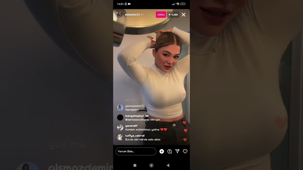 Eda Sakız 30.09.2023 tarihli Instagram canlı yayını #keşfet #edasakız