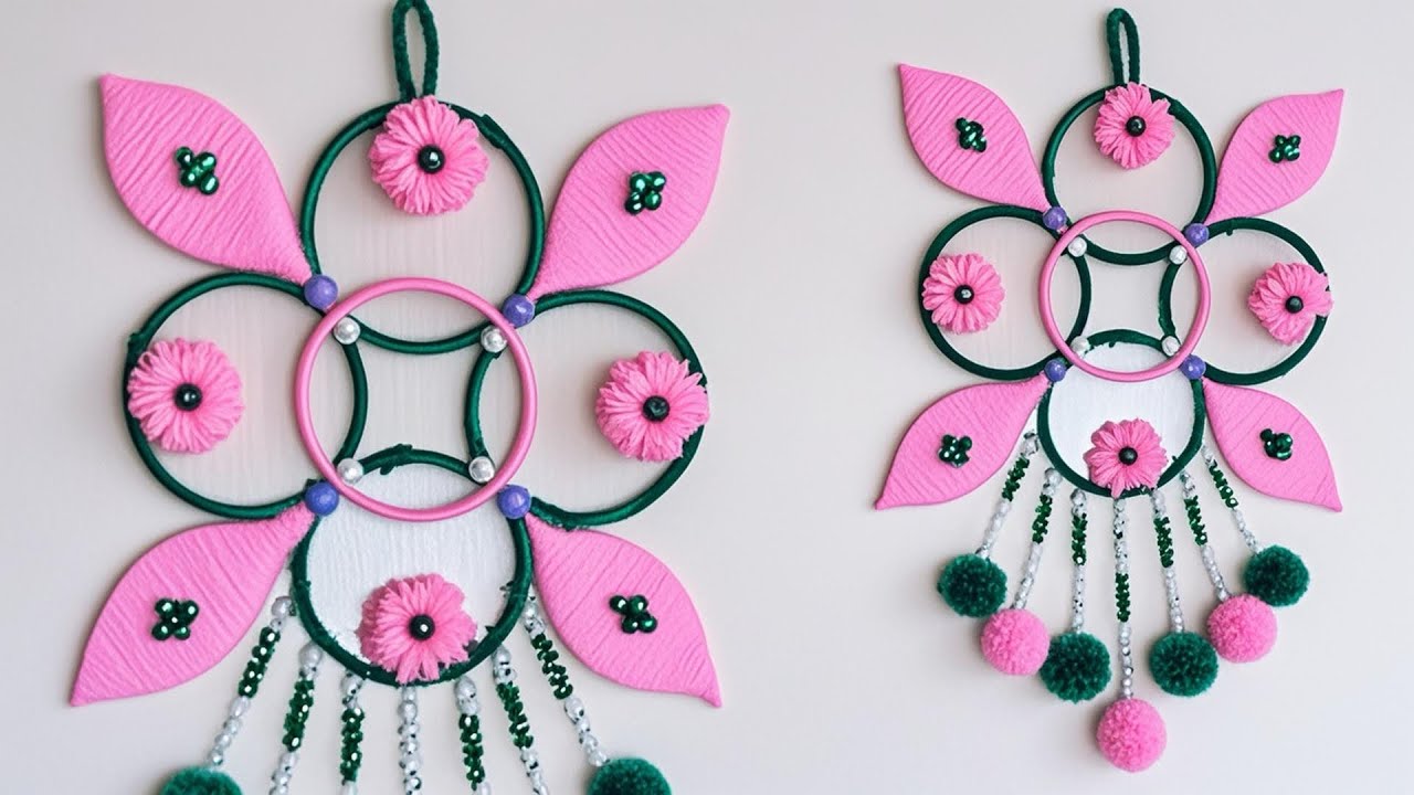Beautiful EASY Wall Hanging With Recycle MATERIALS ♻️ Hime Decor Idea💡 🩷