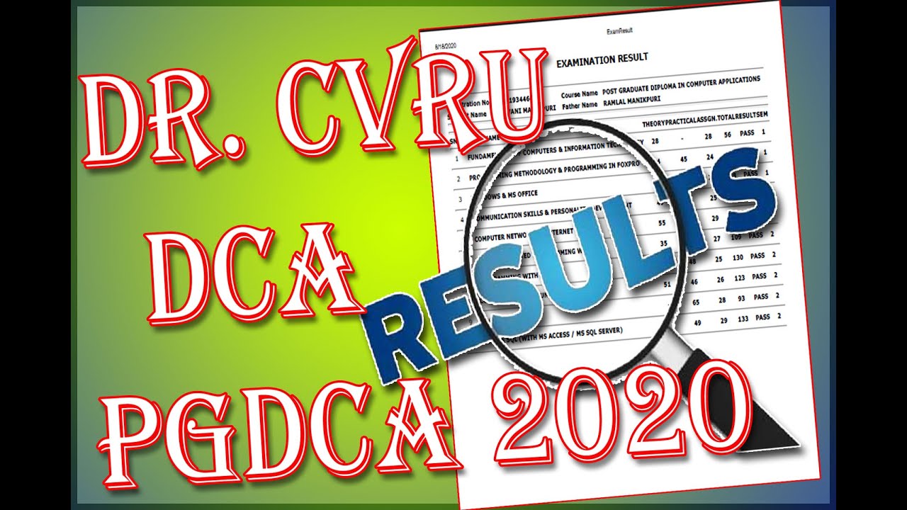 Aisect CVRU l DCA PGDCA Result 2020 l DCA PGDCA का रिजल्ट कैसे निकालें