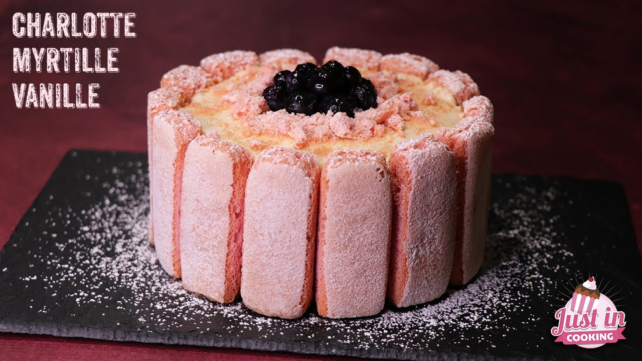 ♡ Recette de Charlotte Myrtille Vanille et Biscuits Roses de Reims pour la Saint-Valentin ♡