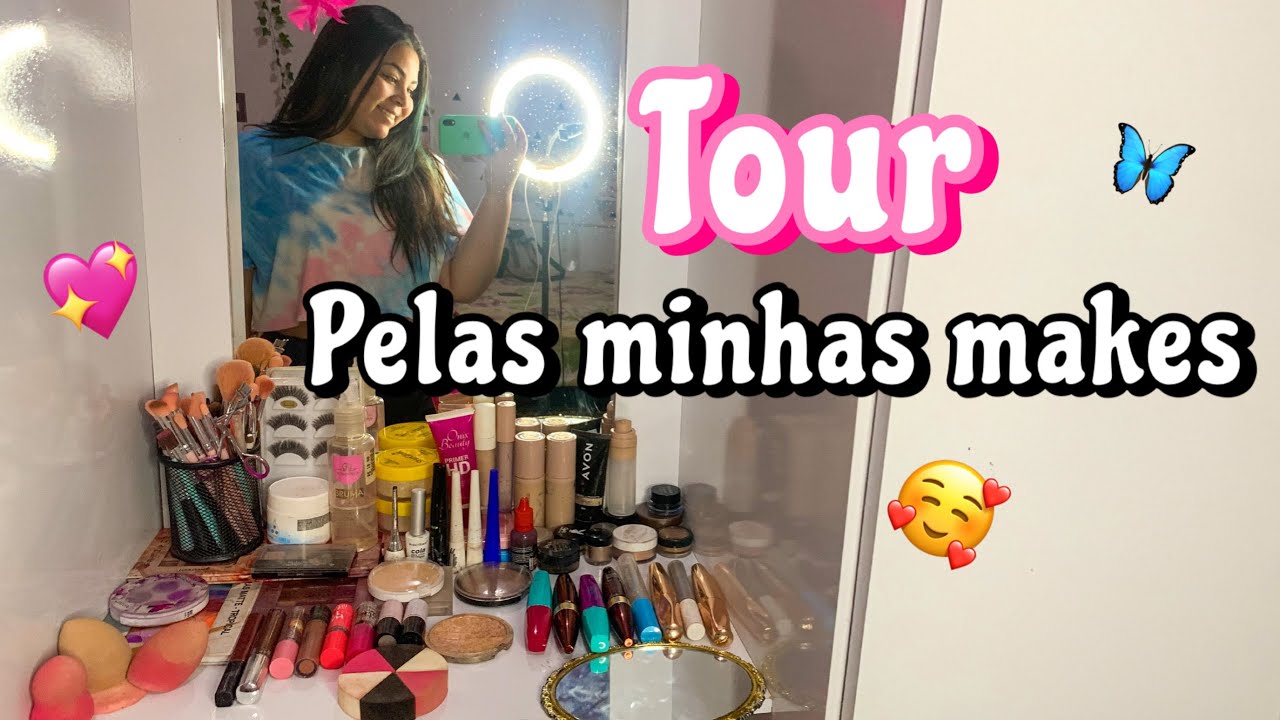 TOUR PELAS MINHAS MAKES | mostrei tudoooo 🦋💖