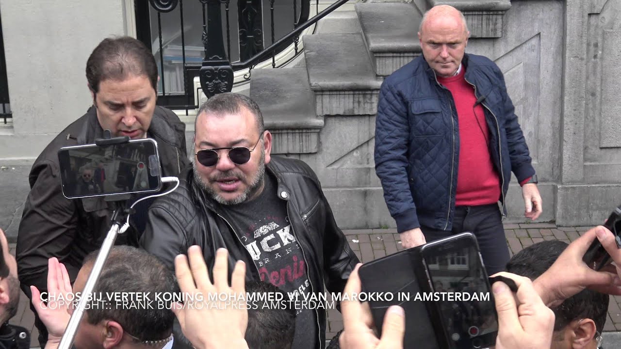 Chaos bij Koning Mohammed VI van Marokko in Amsterdam