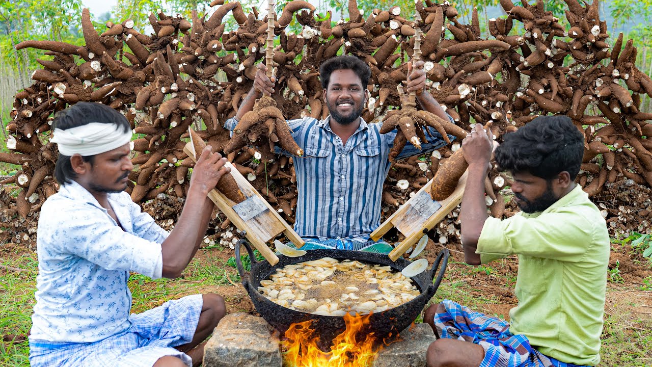 CASSAVA CHIPS | Delicious Tapioca Chips Made from Freshly Harvested Tapioca in our village