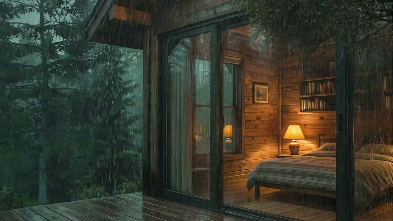Rain Dripping on the Forest Roof 🌧️🌲 | Peaceful Night Ambience for Deep Sleep