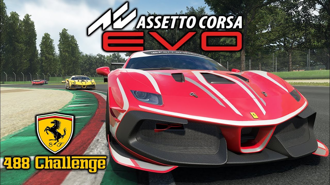 Assetto Corsa EVO | 3 LAPS on IMOLA GP with Ferrari 488 Challenge | Fanatec CSL DD | Gamplay