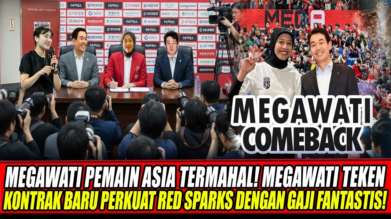 MEGAWATI PEMAIN ASIA TERMAHAL🔥MEGAWATI TEKEN KONTRAK BARU PERKUAT RED SPARKS DENGAN GAJI FANTASTIS!