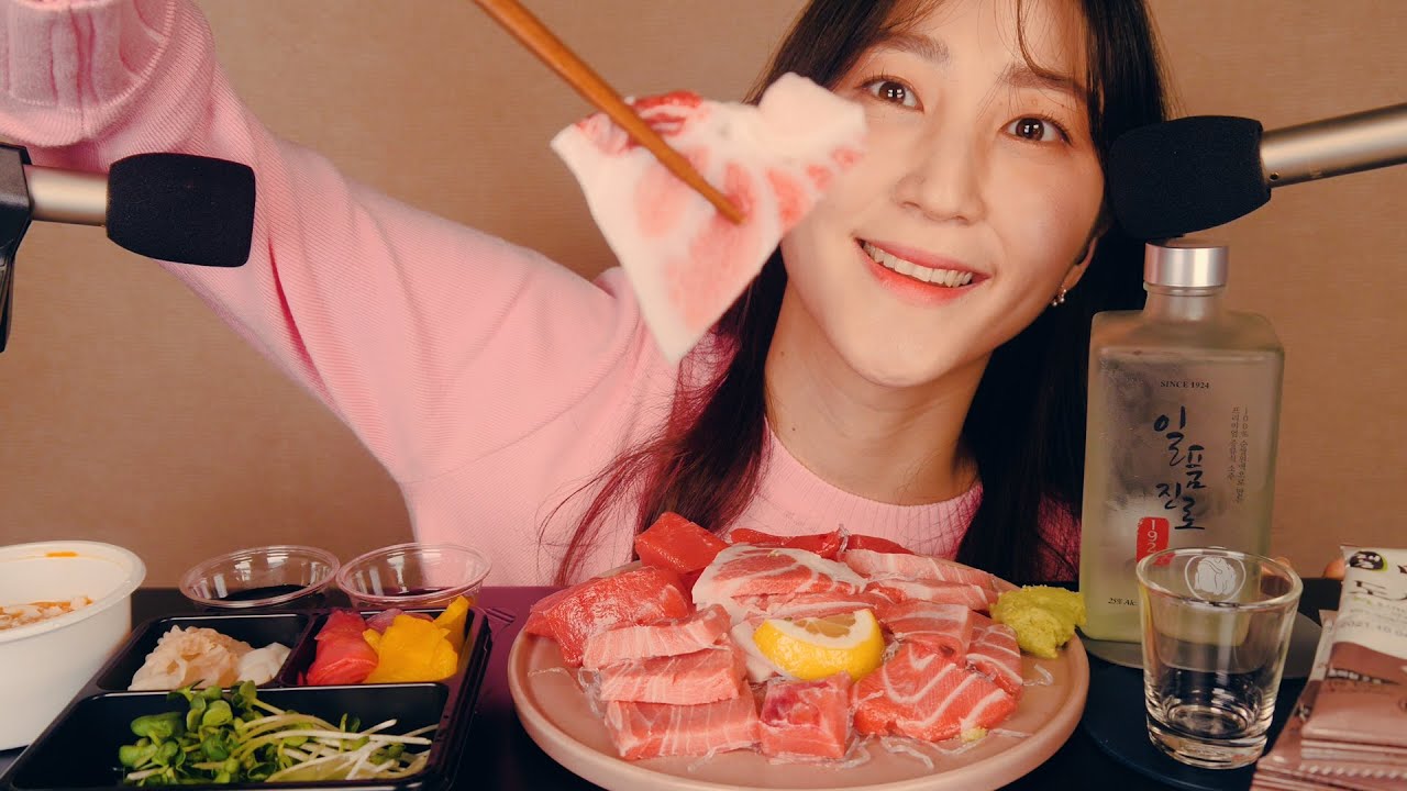 귀to귀 ASMR｜참치회 & 일품진로｜혼술｜Eating Sound｜ Mukbang