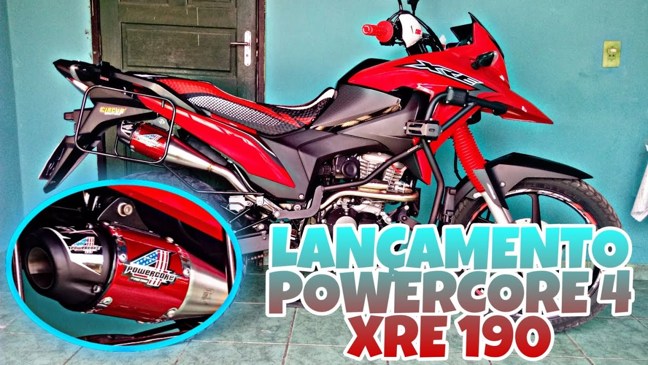 XRE 190 COM O NOVO ESCAPAMENTO POWERCORE 4 INSTALAÇÃO + RONCO LINDO DEMAIS 😍