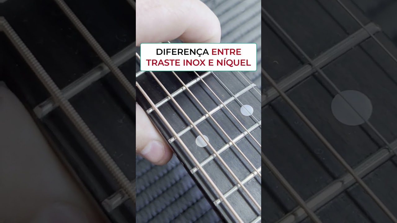 Esta &eacute; a diferen&ccedil;a entre traste inox e n&iacute;quel. #Shorts