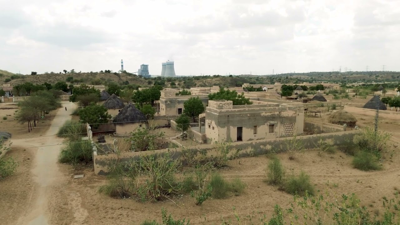 Shanghai Electric power plant shown from village New Senhri Dars