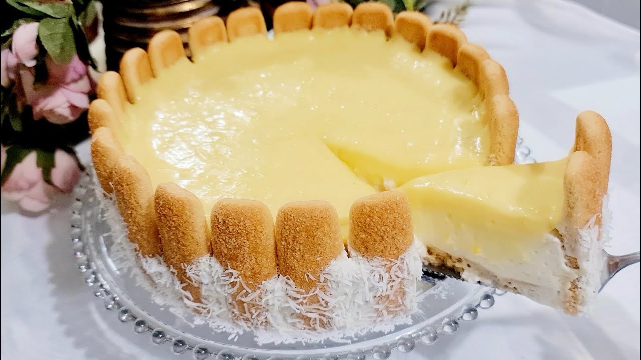 Лимонный пирог! Без духовки, очень просто и вкусно!