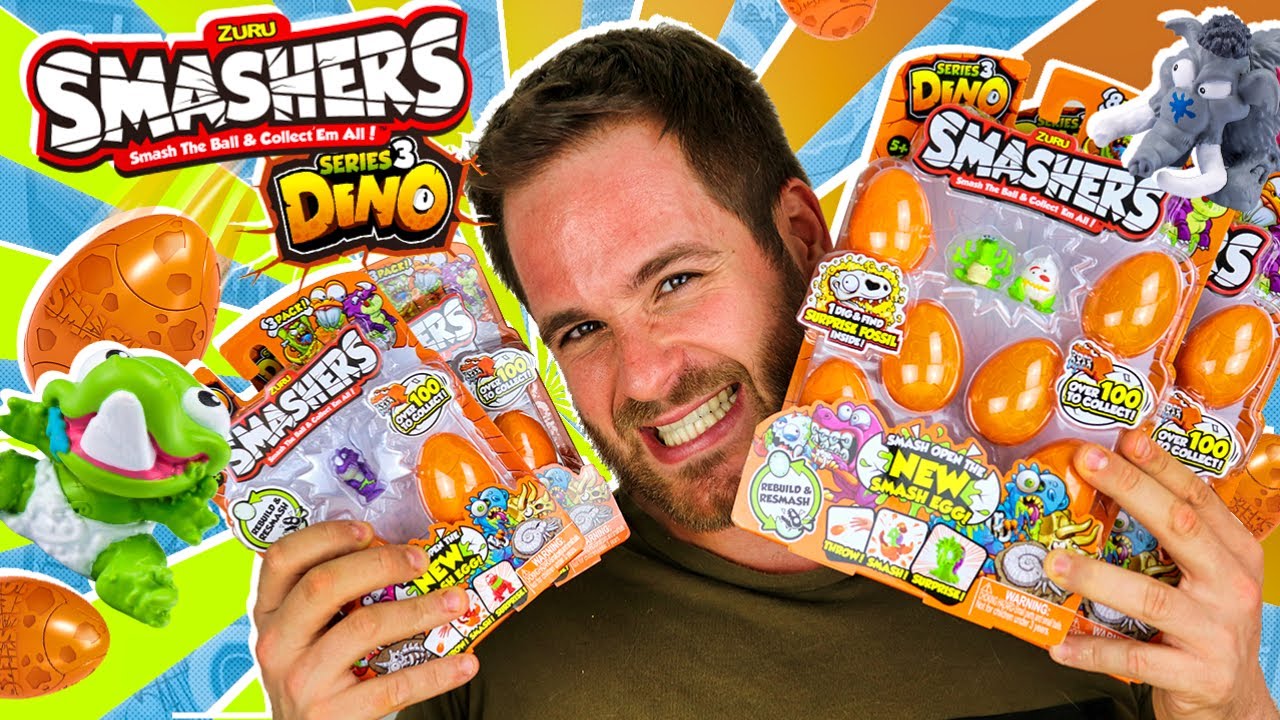 Smashers Series 3 Dino UNBOXING 8 PACK 22 SMASHERS en Pe Toys