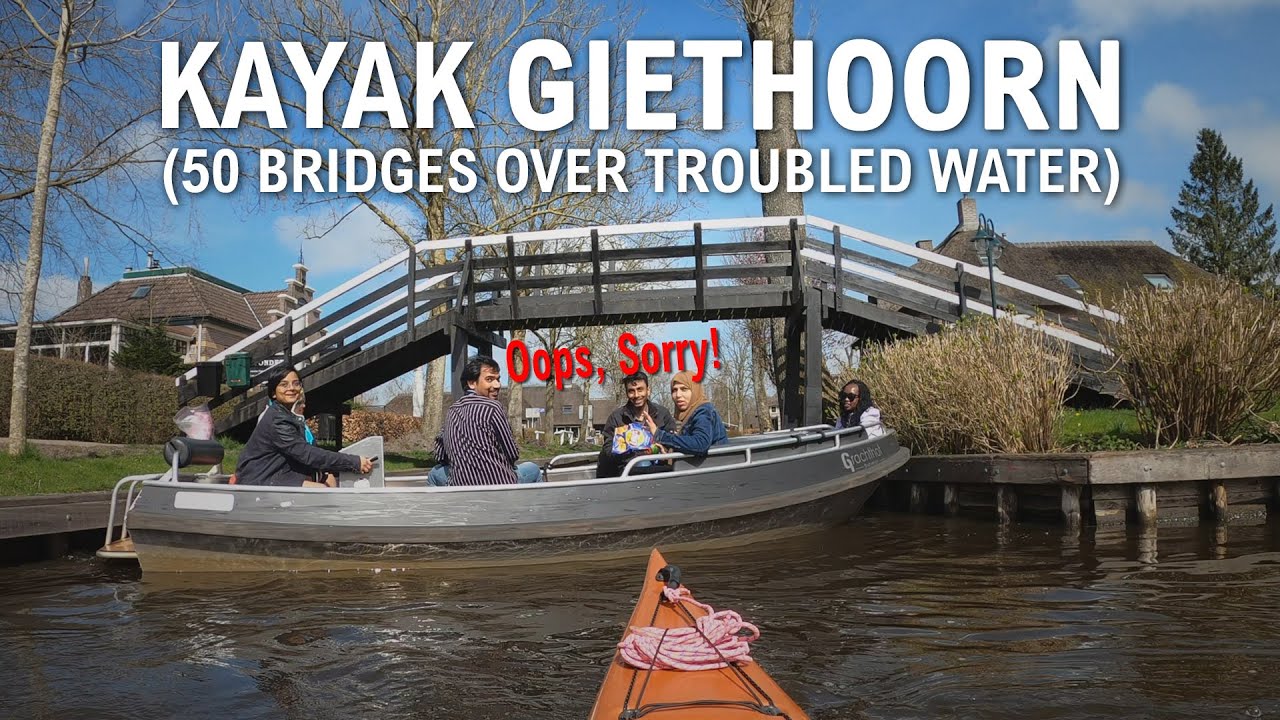 KAYAK GIETHOORN - DE WIEDEN: 50 bridges over troubled water | 4K