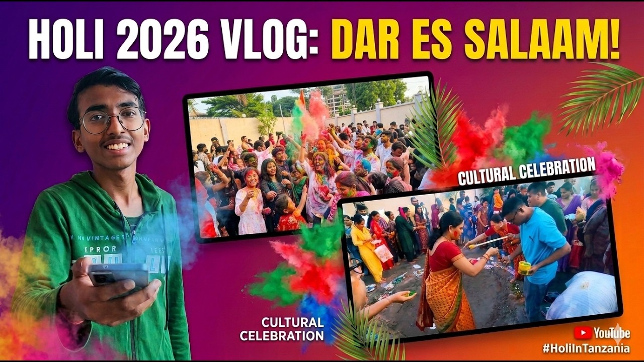 How We Celebrate Holi in Tanzania 🇹🇿 | Kumbharwada Society Holi Vlog😱