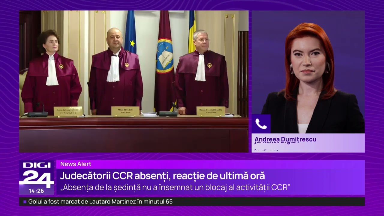 Prima reacție a celor patru judecători CCR, după ce nu s-au prezentat la ședința de azi
