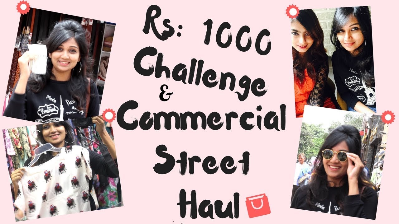 Rs:1000 challenge | Commercial Street Bangalore Shopping Haul | budget shopping |