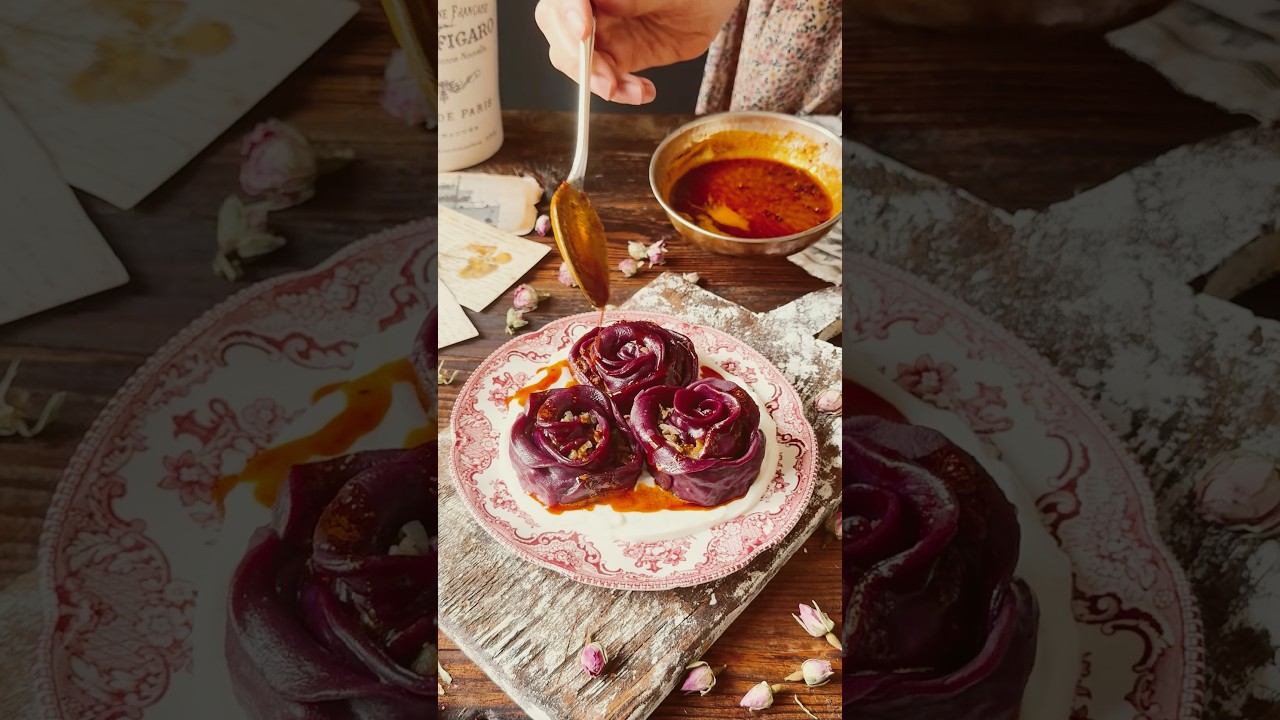Rose dumplings/ G&uuml;l mantısı