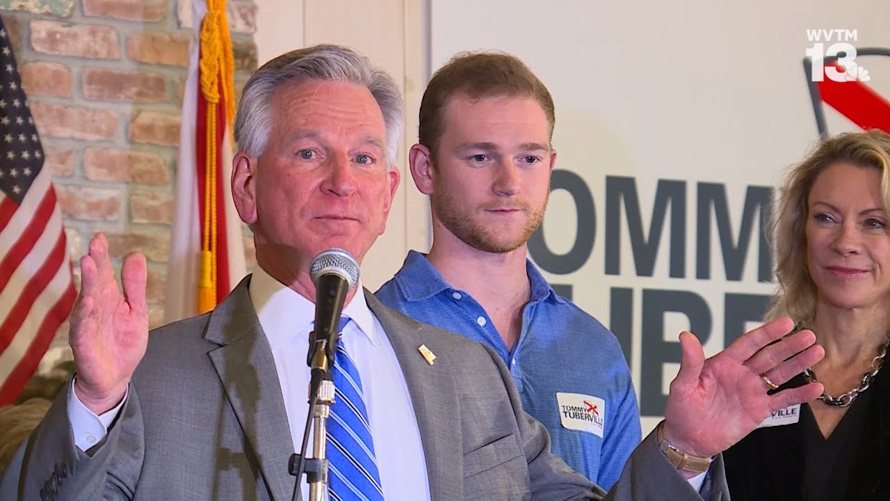 Tommy Tuberville speaks after Alabama GOP Senate primary election