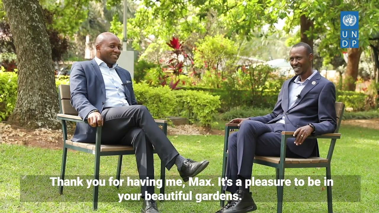UNDP_Rwanda Rep. Maxwell Gomera and CEO Of KIFC Nick BARIGYE in a post-Fintech Forum conversation