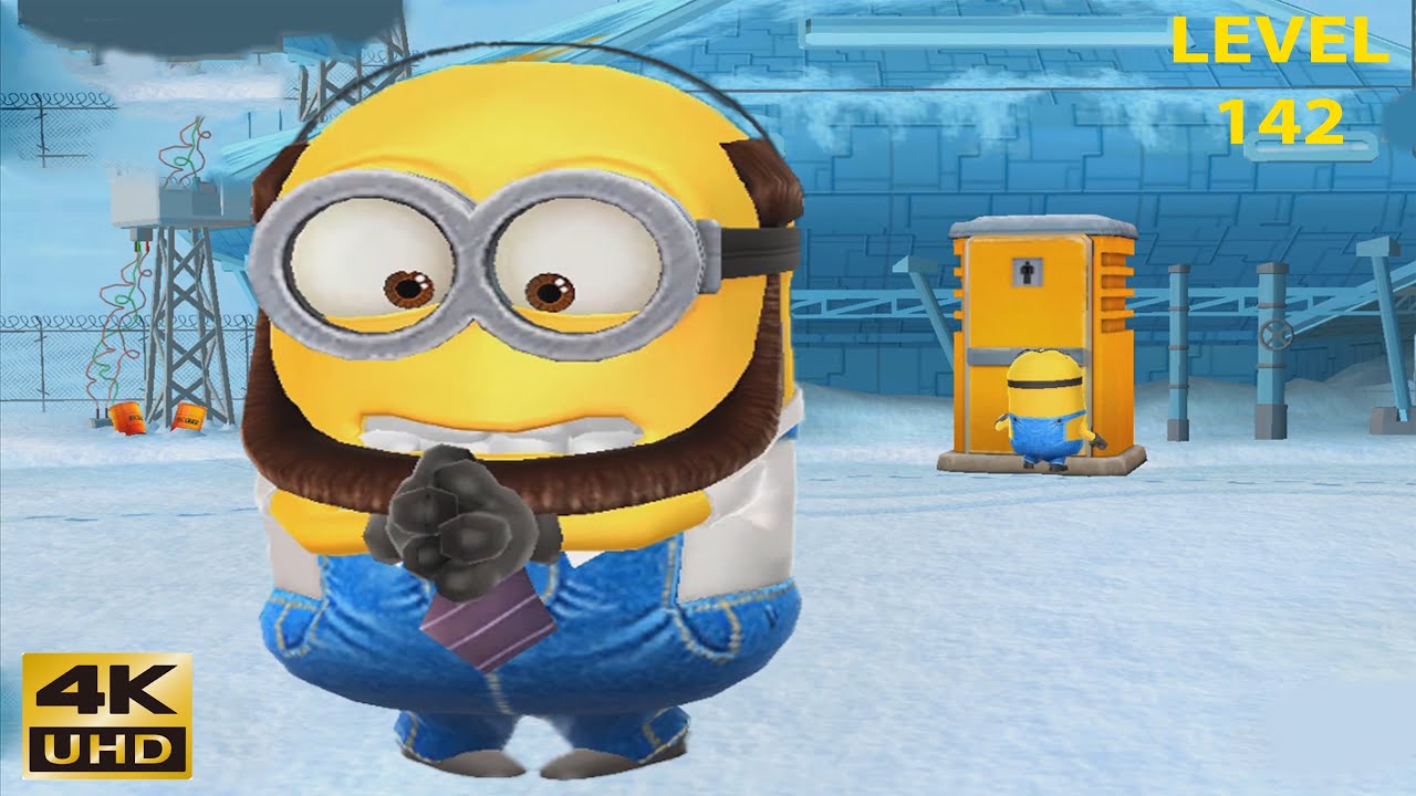 Minion Rush Grandpa Minion Commit 140 Despicable Actions by smashing other Minions | Lv 142 | UHD 4K