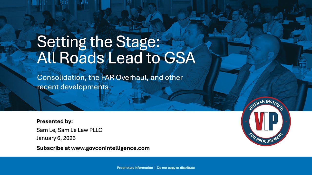 All Roads Lead to GSA: Session 1 Setting the Stage
