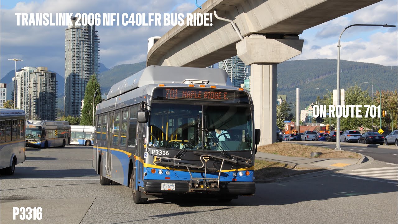 (RETIRED) TransLink 2006 NFI C40LFR  short ride 