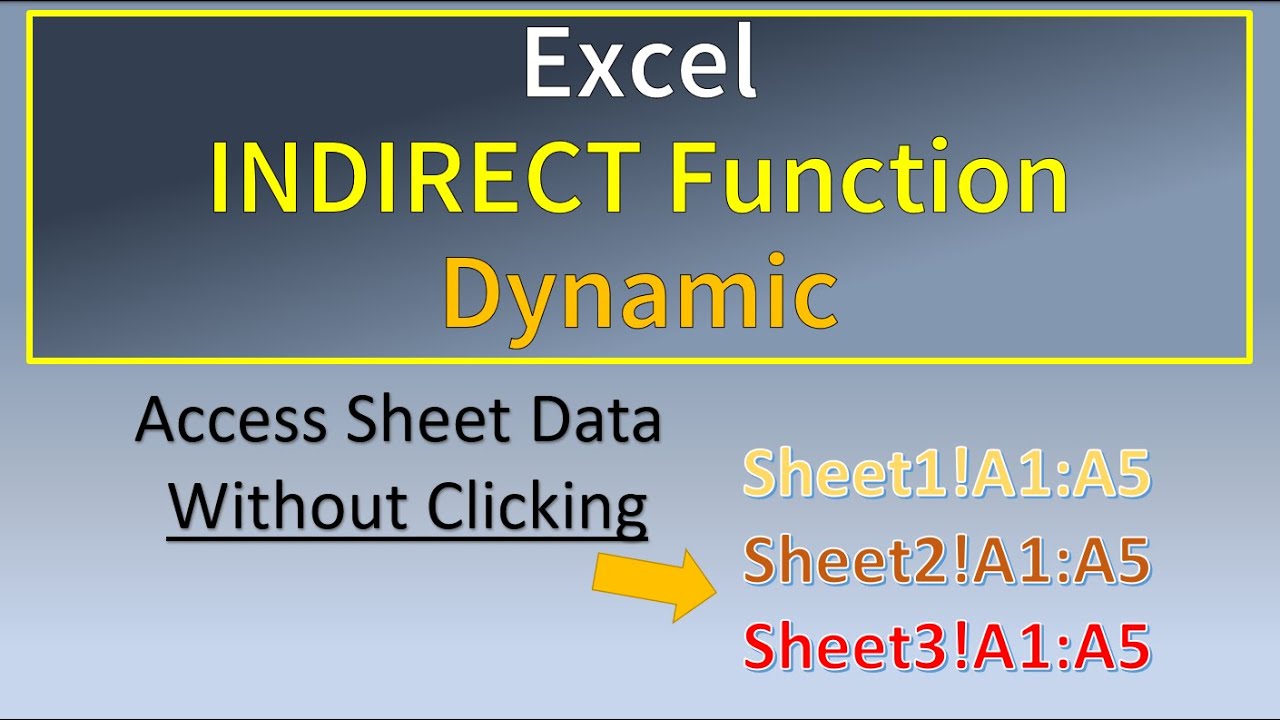 Excel Indirect Function
