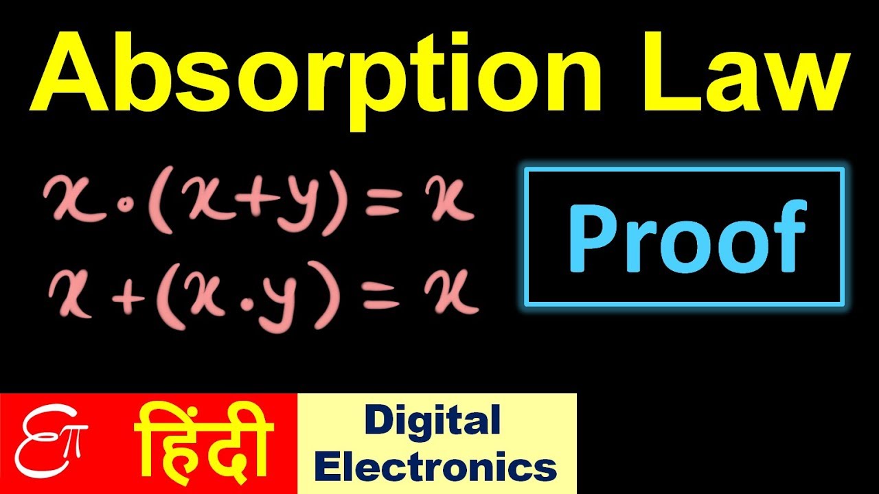🔴 ABSORPTION LAW - Theorems in Boolean Algebra || in HINDI