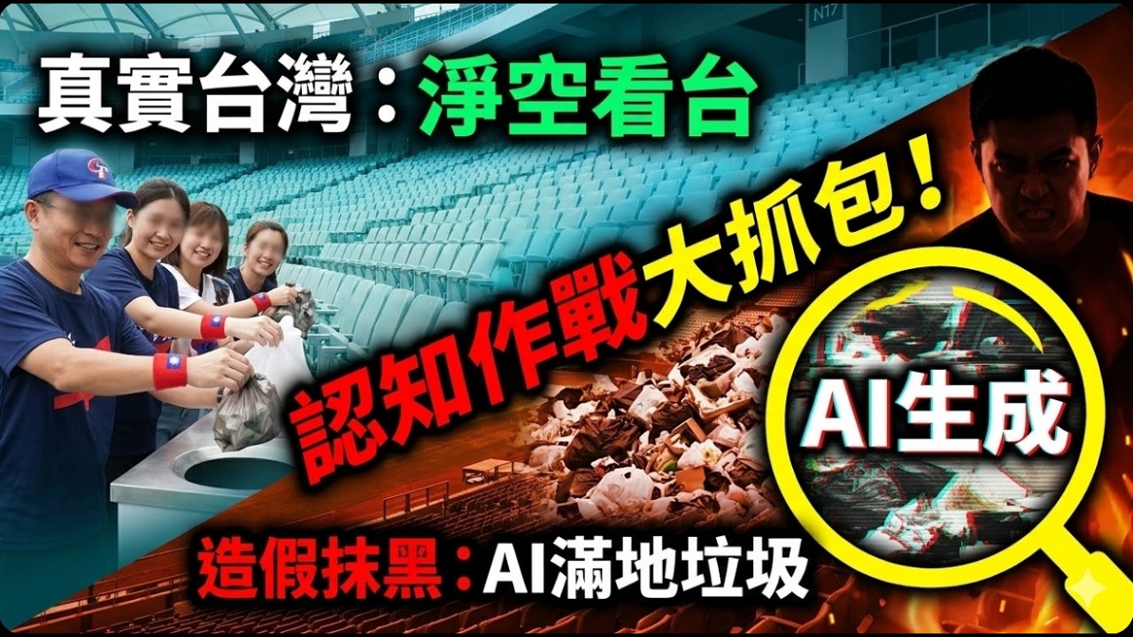【太卑鄙】用AI假圖抹黑台灣球迷？看破中共認知作戰的險惡用心！連日本人都看不下去的真相，台灣人必須覺醒和團結！