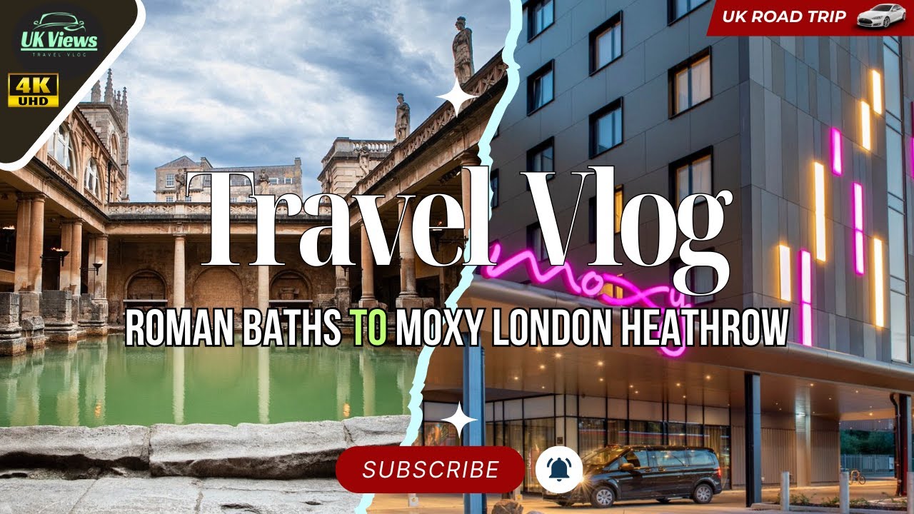 UK 🇬🇧 | Roman Baths to Moxy London Heathrow Road Trip Vlog Driving Video