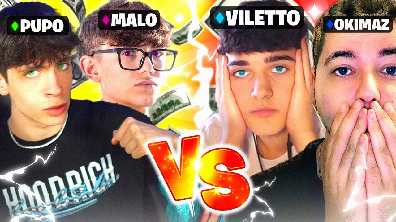 IO E MALO SFIDIAMO VILETTO E OKIMAZ PER 20.000 VBUCKS E è SUCCESSO QUESTO..🤯