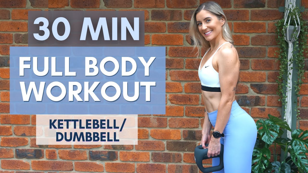 30 MIN FULL BODY WORKOUT | Kettlebell OR Dumbbell | NO REPEAT | leg dominant workout
