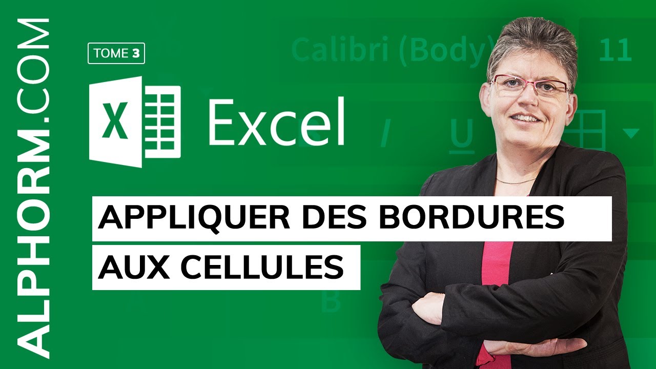 Apprendre EXCEL 2016 initiation, Pr&eacute;senter les donn&eacute;es | Appliquer des bordures aux cellules