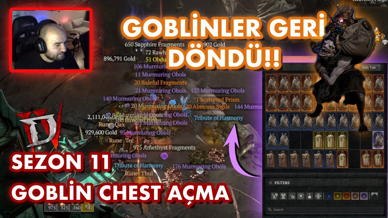 1 ENVANTER DOLUSU GOBLİN GANİMETİ! 💰| Diablo 4 | Season 11