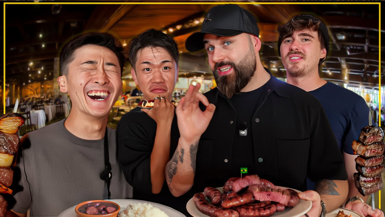 JAPONESES PROVANDO CHURRASCO NO BRASIL PELA 1 VEZ (OLHA A REAÇÃO)