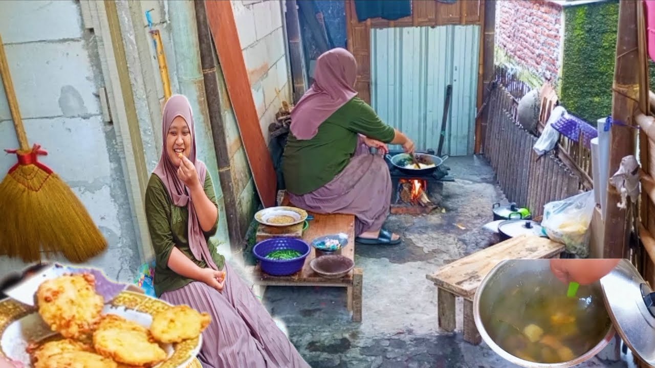 Masakan rumahan || sayur asem, bakwan jagung