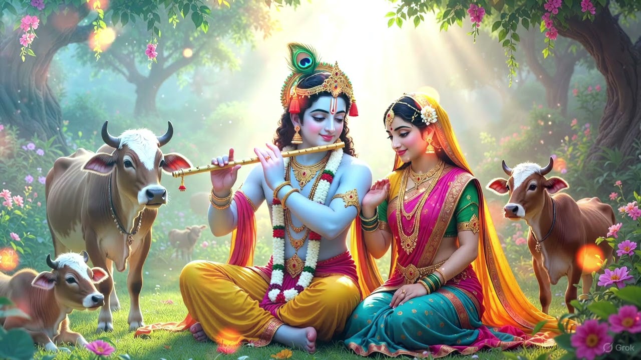 Radha Krishna Divine Bhajan | Achyutam Keshavam | Spiritual Music