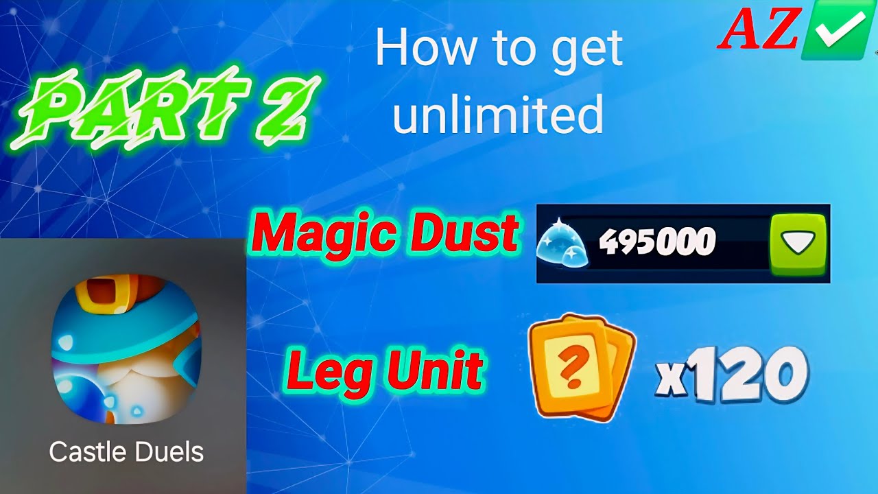 Castle Duels :Part 2 🤯 How to get Magic Dust 😾And Legendary units🥳 For Free #castleduels #castlearif
