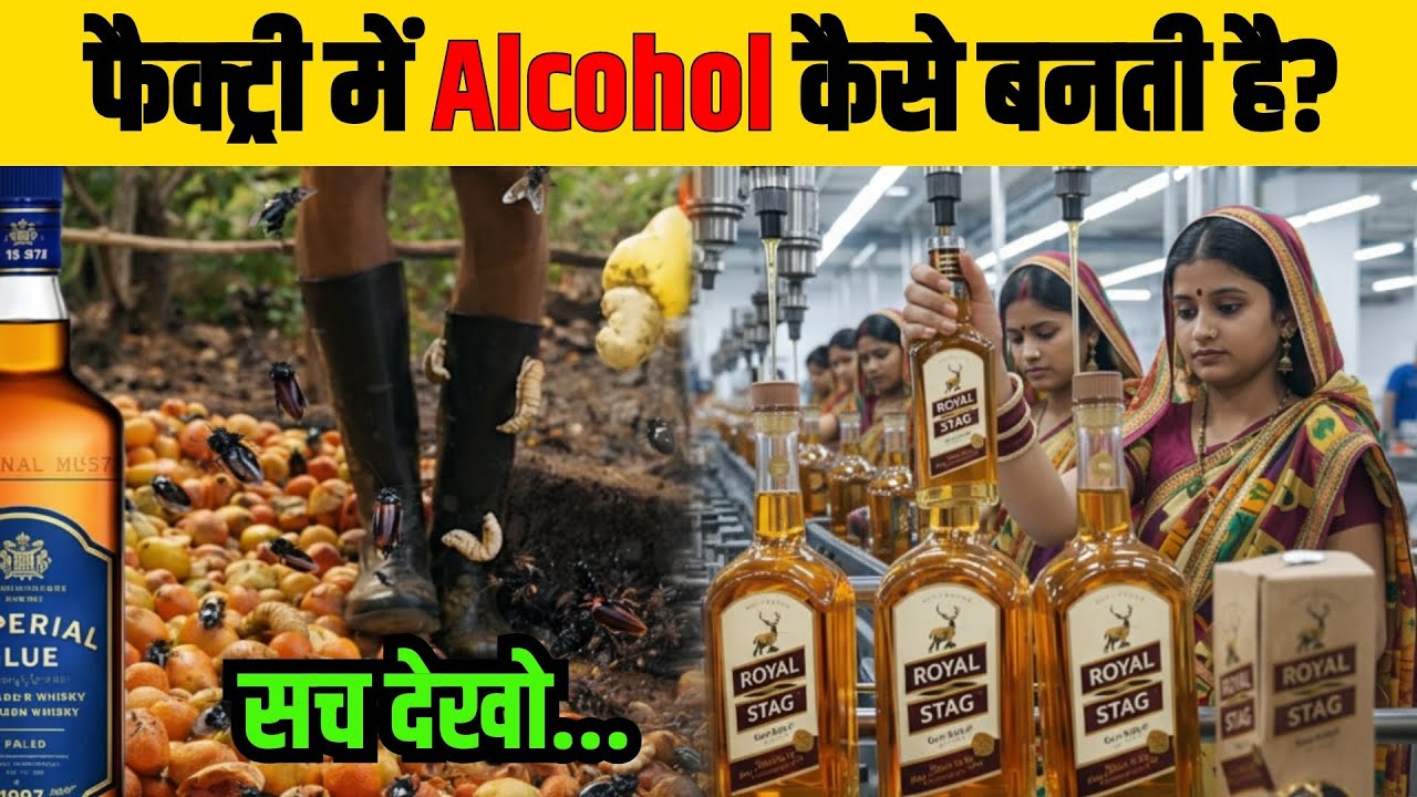 फैक्ट्री में दारू कैसे बनती है? | How Alcohol Is Made In Factory | Wine Making Process