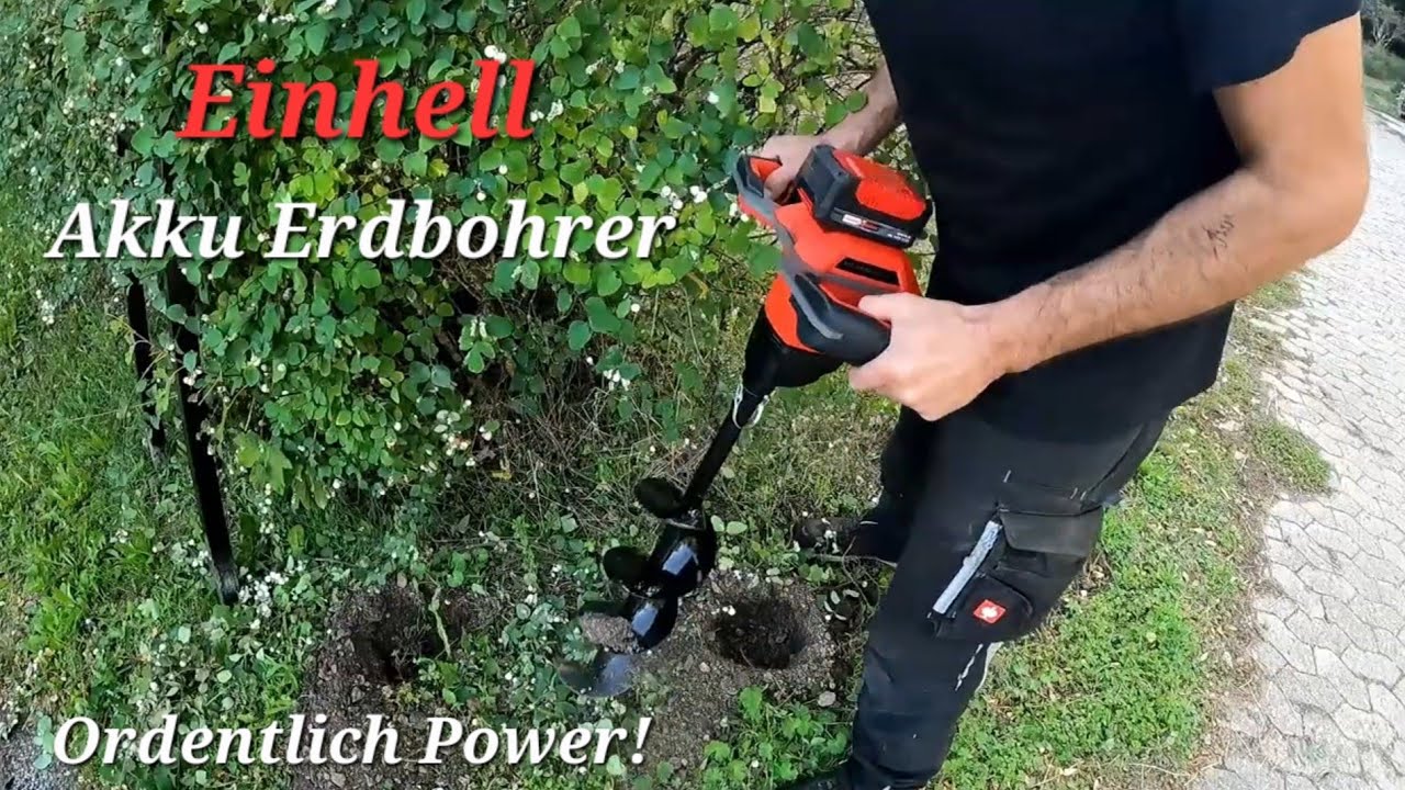Einhell Akku Erdbohrer / Unboxing Test und Review 