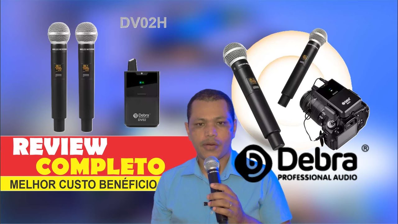 REVIEW COMPLETO - Microfone sem fio Debra DV02 - melhor custo beneficio.