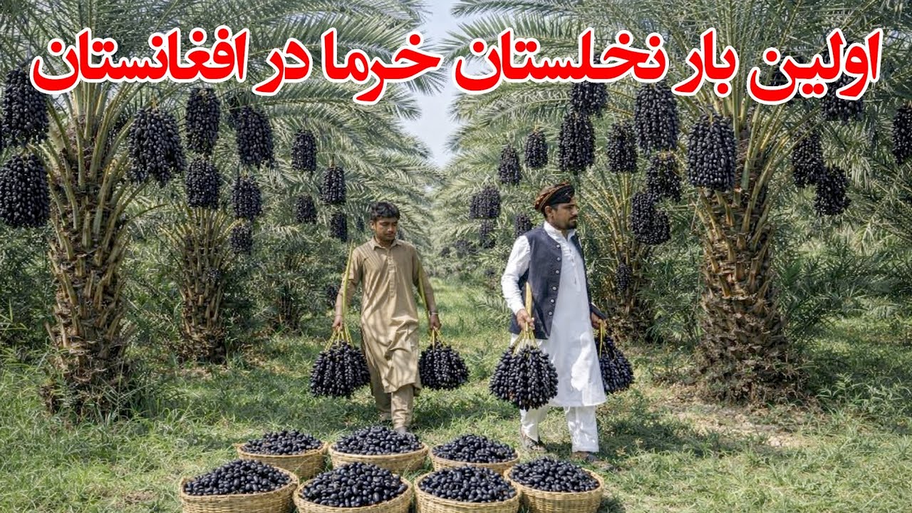 میوه ای که هرگز فکر نمیشد در افغانستان حاصل بدهد نخلستان خرما Palm grove in Afghanistan