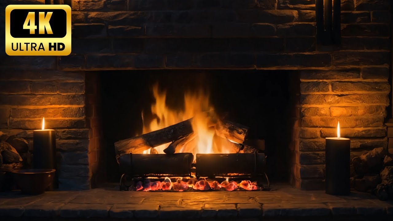 🔥 Rustic Fireplace for Deep Sleep | Crackling Firewood Sounds for Night Relaxation J1
